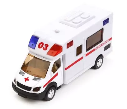 Технопарк Машина металлическая инерционная Скорая помощь