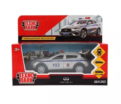 Технопарк Машина металлическая Infiniti QX30 Полиция