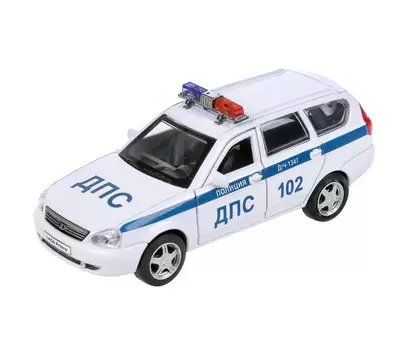 Технопарк Машина металлическая Lada 2171 Priora Полиция 12 см