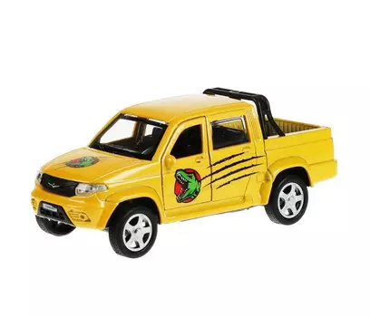 Технопарк Машина металлическая Пикап Динозавры 12 см