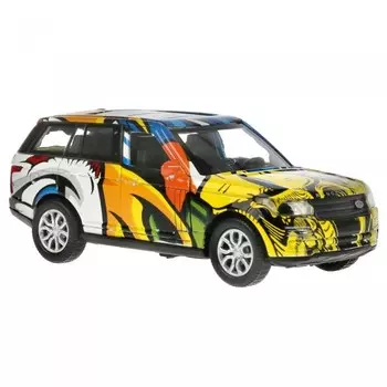 Технопарк Машина металлическая Range Rover Vogue Граффити 12 см