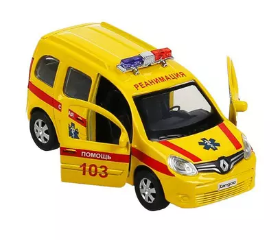 Технопарк Машина металлическая Renault Kangoo Реанимация 12 см
