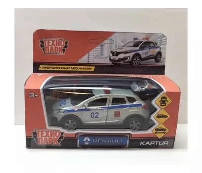 Технопарк Машина металлическая Renault Kaptur полиция 12 см