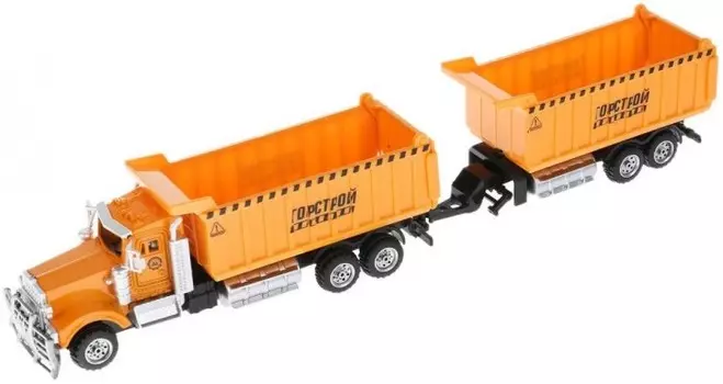 Технопарк Машина металлическая Самосвал с прицепом 25.5 см