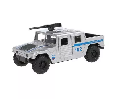 Технопарк Машина металлическая со светом и звуком Полицейский внедорожник Пикап 12 см