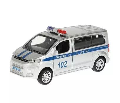 Технопарк Машина металлическая со светом и звуком Citroen Space Tourer Полиция 12 см