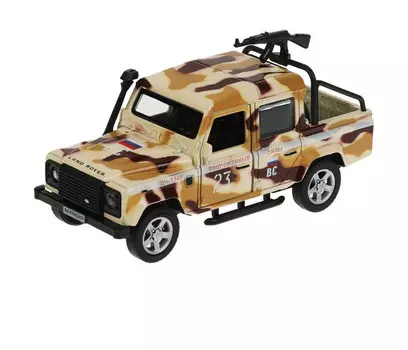 Технопарк Машина металлическая со светом и звуком Land Dover Defender 12 см