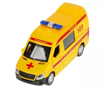 Технопарк Машина металлическая со светом и звуком Реанимация 14.5 см