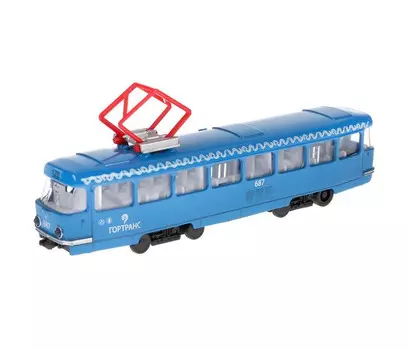 Технопарк Машина металлическая Трамвай 18 см