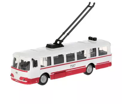 Технопарк Машина металлическая Троллейбус 15 см
