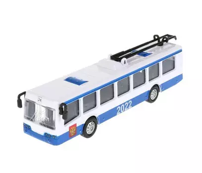 Технопарк Машина металлическая Троллейбус 16.5 см