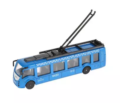 Технопарк Машина металлическая Троллейбус новый 15 см