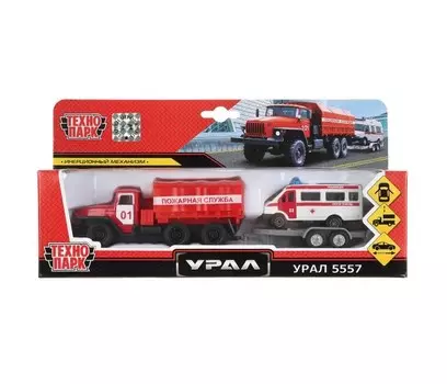 Технопарк Машина металлическая Урал 12 см