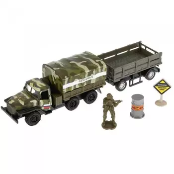 Технопарк Машина металлическая УРАЛ военный