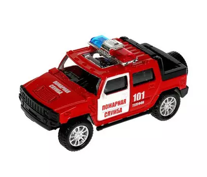 Технопарк Машина металлическая Внедорожник Пожарная машина 11 см