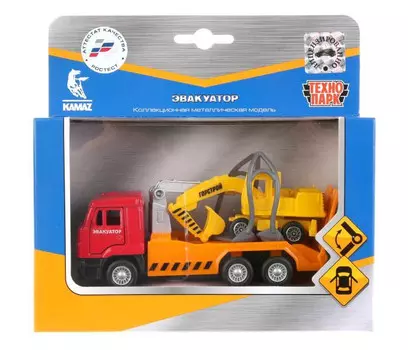 Технопарк Набор спецмашин Камаз Эвакуатор