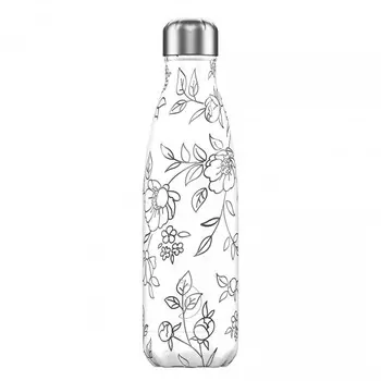 Термос Chilly's Bottles Line Drawing Flowers 500 мл
