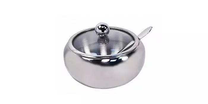 TimA Сахарница с ложкой и металлической крышкой