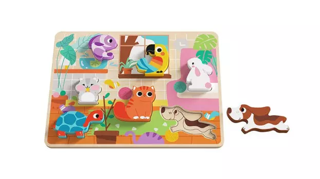 Деревянная игрушка Tooky Toy 3D Пазл Питомцы TH635