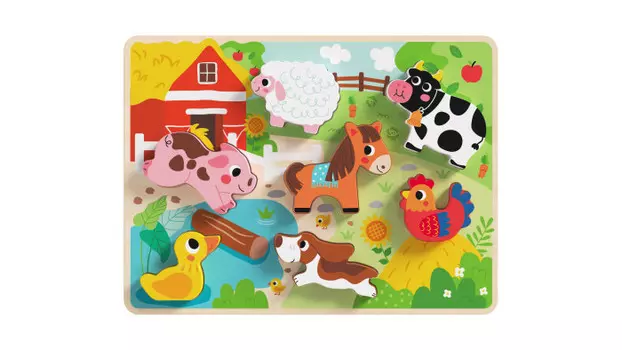 Деревянная игрушка Tooky Toy 3D Пазл Питомцы TH636