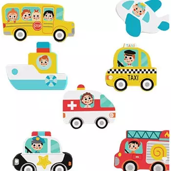 Деревянная игрушка Tooky Toy 3D Пазл Транспорт TH634