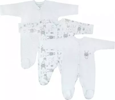 Топотушки Комбинезон длинный рукав Три-О Звездный заяц 3 шт.