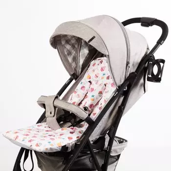Топотушки Матрас в прогулочную коляску универсальный Капкейки 35x84 см