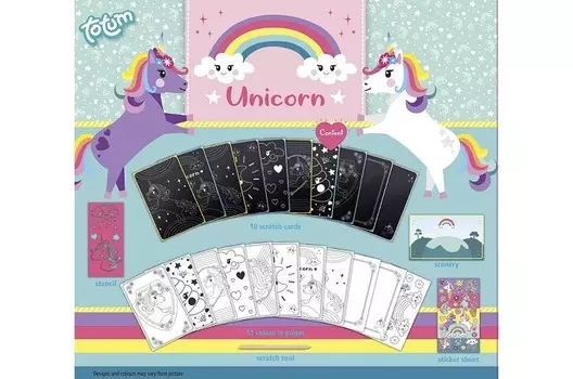 Totum Набор для творчества Альбом для граттажа Unicorn