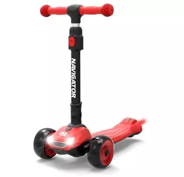 Трехколесный самокат 1 Toy Кикборд со светящимися колёсами Navigator