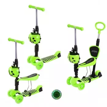 Трехколесный самокат Moby Kids Божья коровка 3 в 1