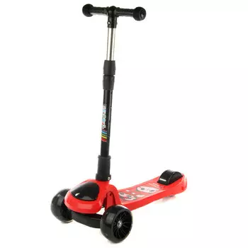 Трехколесный самокат Veld CO складной со светом и звуком PU 110 мм