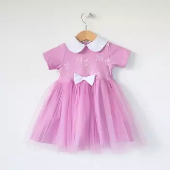 Trendyco kids Платье трикотажное с фатином Олененок