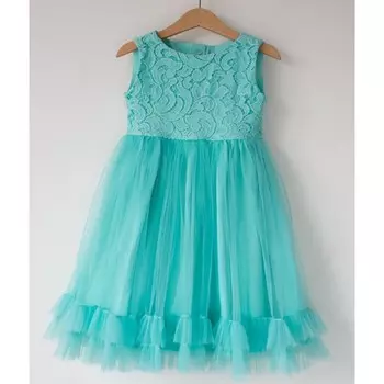 Trendyco kids Платье трикотажное с гипюром