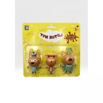 Три кота Набор фигурок: Коржик, Карамелька, Компот