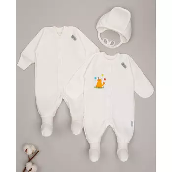 Трия Комбинезон Котик 2 шт. и чепчик