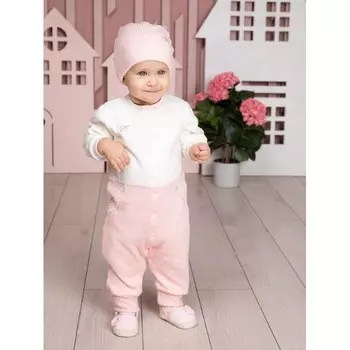 Трия Комплект Вязаная рибана (комбинезон, шапочка) Жантиль