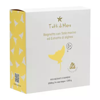 Tutti di Mare Пакетики для купания малыша с морской солью и экстрактом водорослей