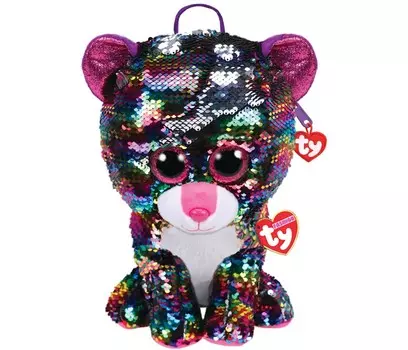 TY Рюкзак игрушка Дотти леопард с пайетками