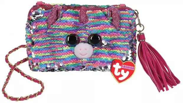 TY Сумка Единорог радужная с пайетками