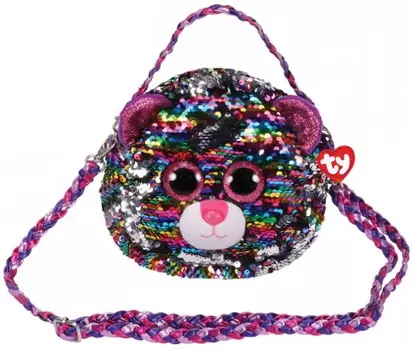 TY Сумочка с длинным ремешком Дотти леопард