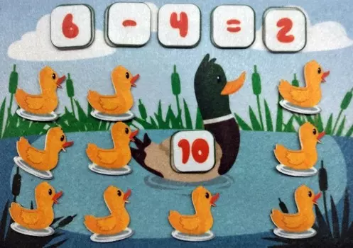 Учитель Игра развивающая из фетра Состав числа Утята