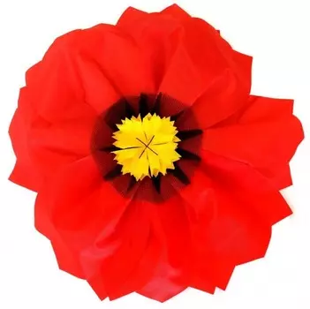 Учитель Карнавальный головной убор Цветок Мак 33 см