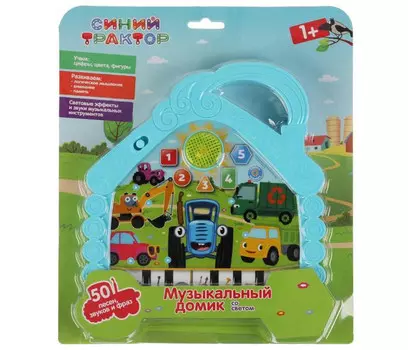 Умка Музыкальный домик со светом Синий трактор
