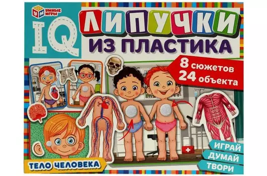 Умные игры IQ-липучки из пластика Тело человека