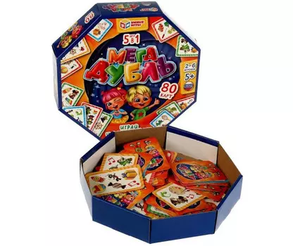 Умные игры Карточная игра Мега Дубль 5в1
