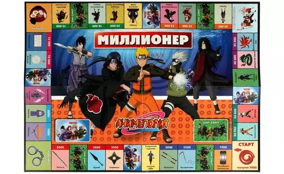 Умные игры Настольная игра Миллионер Анимеполия