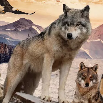 Умные игры Пазлы Удивительный мир. Волки в снегу 500 деталей