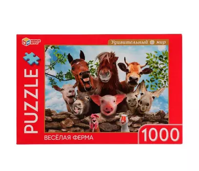 Умные игры Пазлы Веселая ферма 1000 деталей