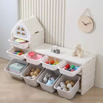 UNIX Kids Стеллаж для игрушек UNIX Kids Grey (9 ящиков)