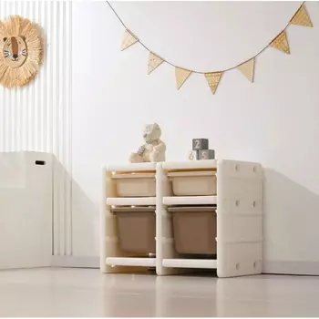 UNIX Kids Стеллаж для игрушек UNIX Kids Camel (4 ящика)